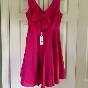 Vineyard Vines Hot Pink Dress with Bow Tie Back